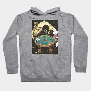 Funny Dogs Playing Poker Illustration Hoodie